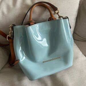 Dooney & Bourke Light Blue Leather Tote Bag